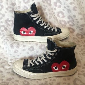 Comme des Garçons Play Heart Converse All Stars Tennis Shoes